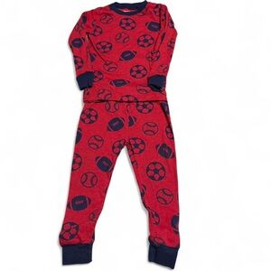 Carter's Red and Navy Sports Print Pajama Set